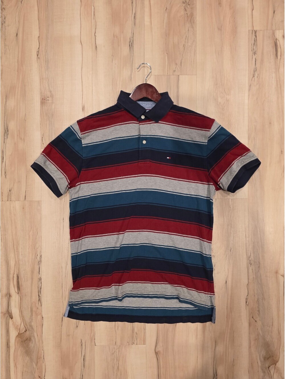 Tommy Hilfiger Classic Fit Striped Polo Shirt Medium